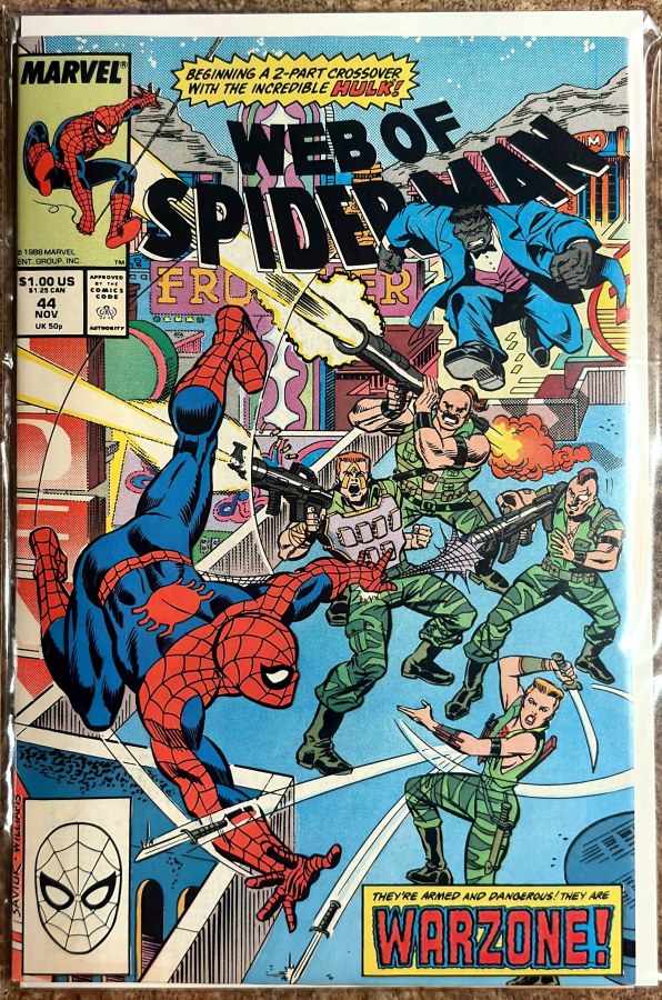 Web of Spider-Man #44 (1988) Marvel Comics cover