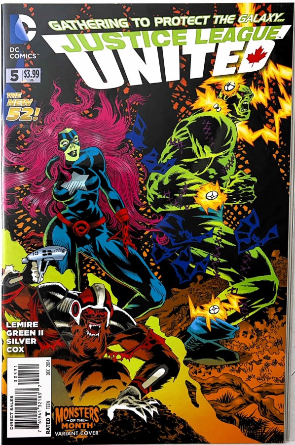 Justice League United #5 (2014) DC Monsters of the Month Cover cover