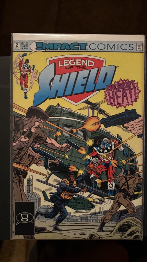 Legend of the Shield #2 (1991) Impact Comics VF cover