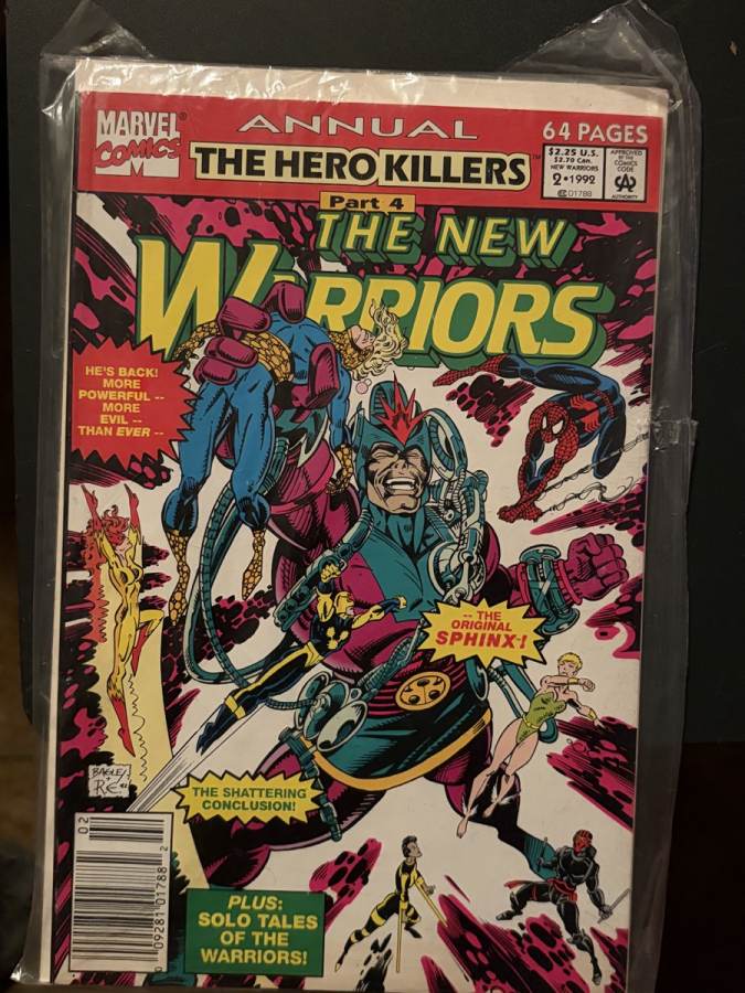 The New Warriors Annual #2 (1992) Marvel Comics VF cover