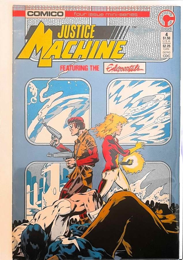 Justice Machine featuring the Elementals #4 cover