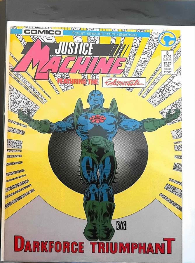 Justice Machine featuring the Elementals #3 (1986) Comico NM cover