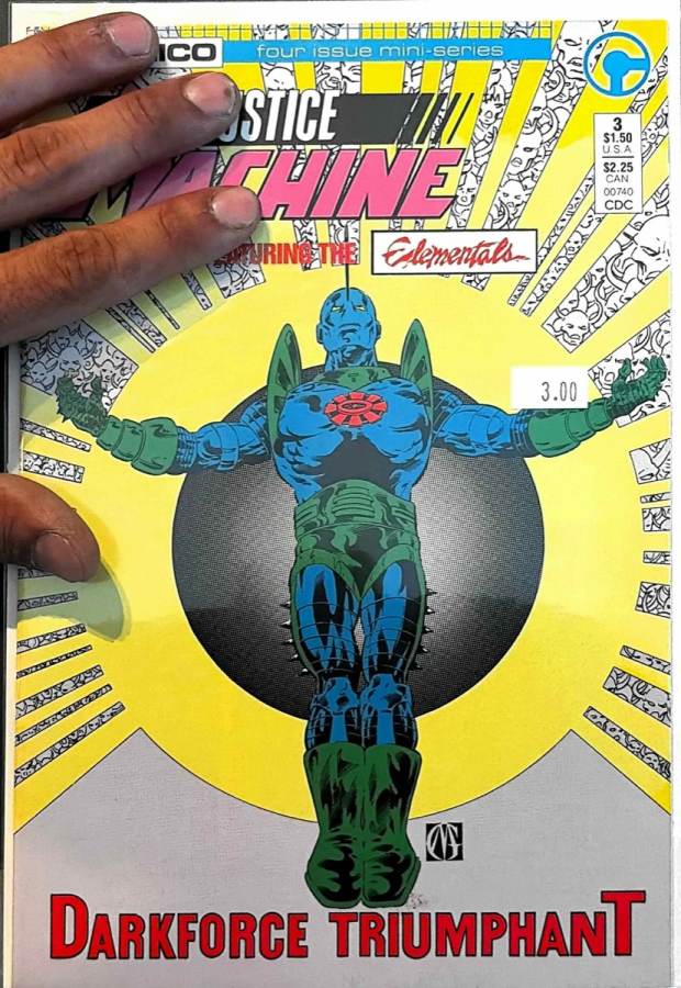Justice Machine featuring the Elementals #3 (1986) Comico VF cover
