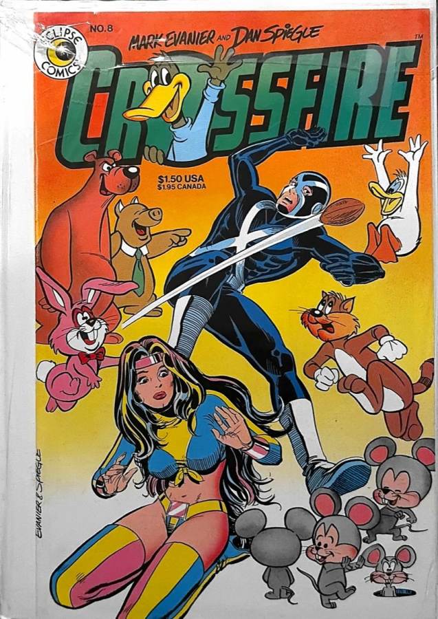 Crossfire #8 (1985) Eclipse Comics VF cover