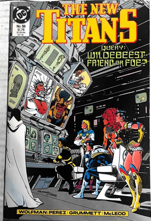 The New Titans #59 cover