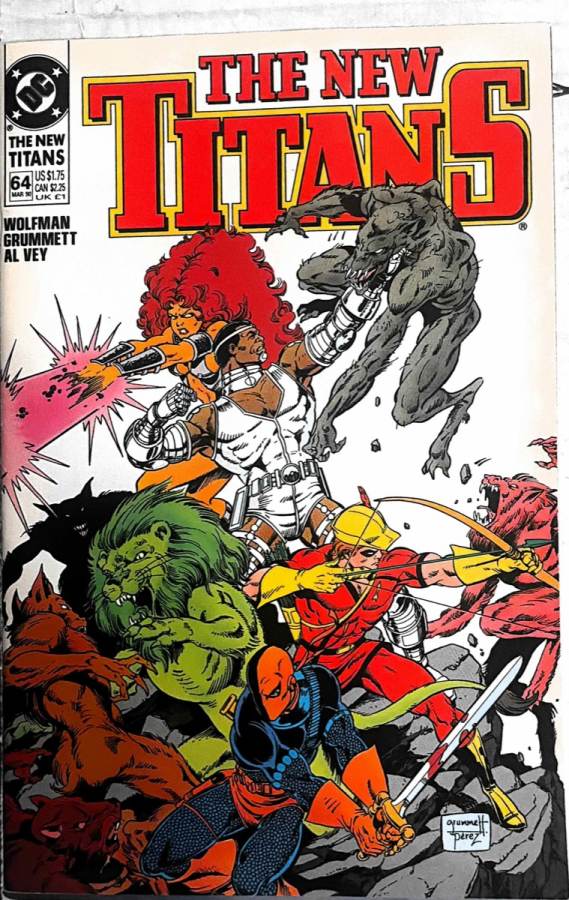 The New Titans #64 (1990) DC VF/NM cover