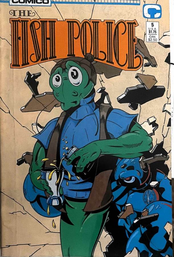 Fish Police #5 Comico FN cover