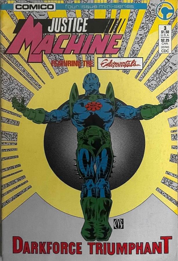 Justice Machine featuring the Elementals #3 (1986) Comico NM- cover
