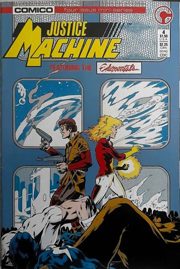 Justice Machine featuring the Elementals #4 (1986) Comico NM- cover