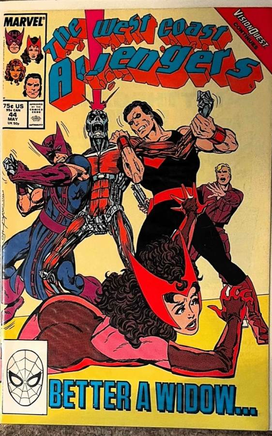 The West Coast Avengers #44 (1985) Marvel unassessed cover