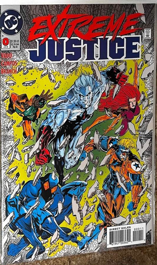 Extreme Justice #0 (1995) DC Comics unassessed cover