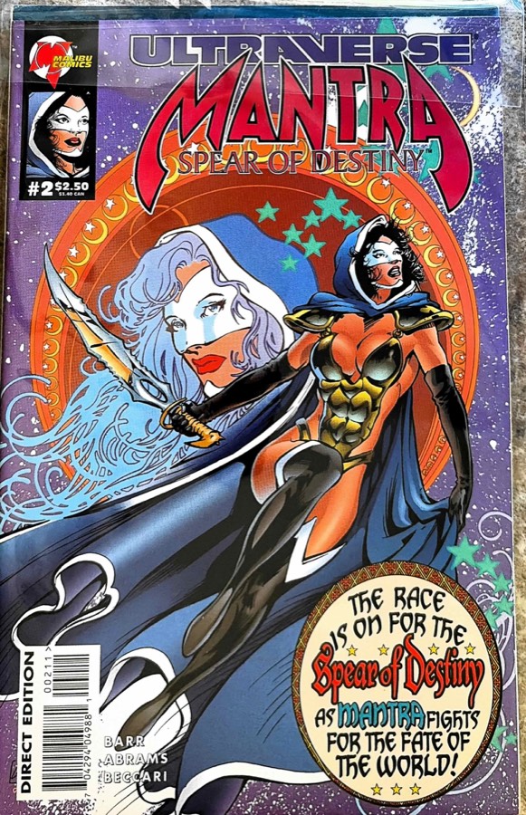 Mantra: Spear of Destiny #2 (1995) Malibu Comics cover