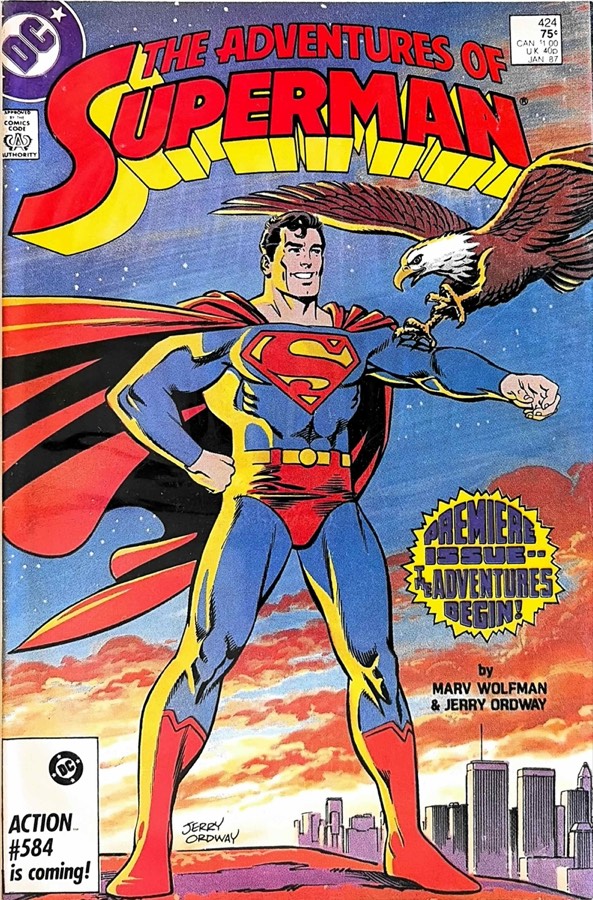 The Adventures of Superman #424 (1987) DC Comics cover