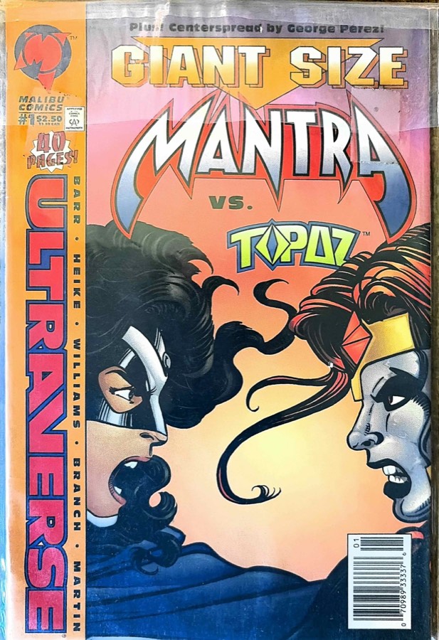 Giant Size Mantra vs. Topaz #1 (1994) Malibu cover