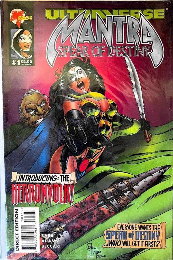 Mantra: Spear of Destiny #1 (1995) Malibu Comics cover